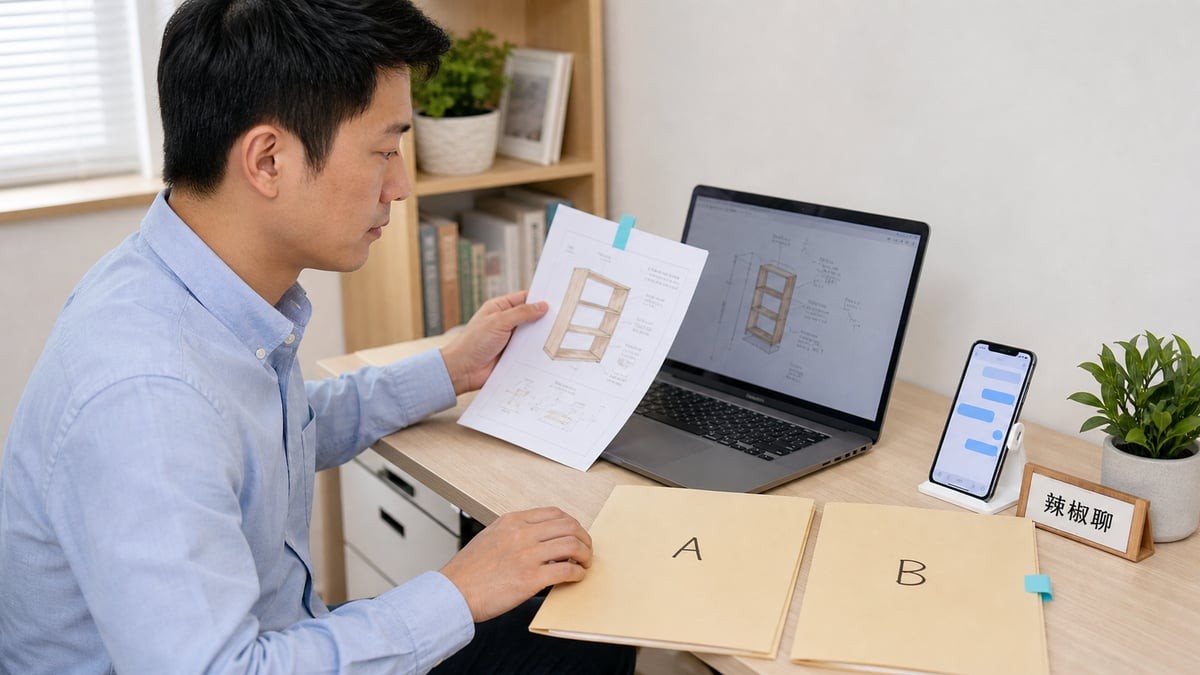 比较文件内容与版本说明,确认当前有效材料;辣椒聊文件核对场景概念图